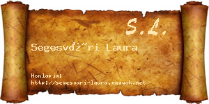 Segesvári Laura névjegykártya