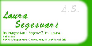 laura segesvari business card